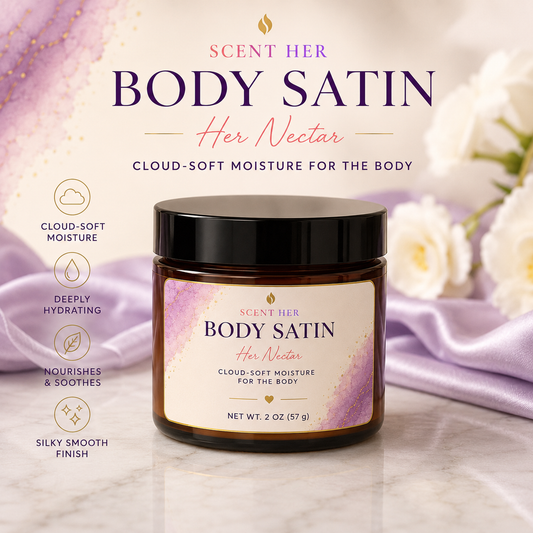 Her Nectar
Her Nectar Moisturizing Body Satin | Luxury Body Cream for Dry Skin | 2 oz